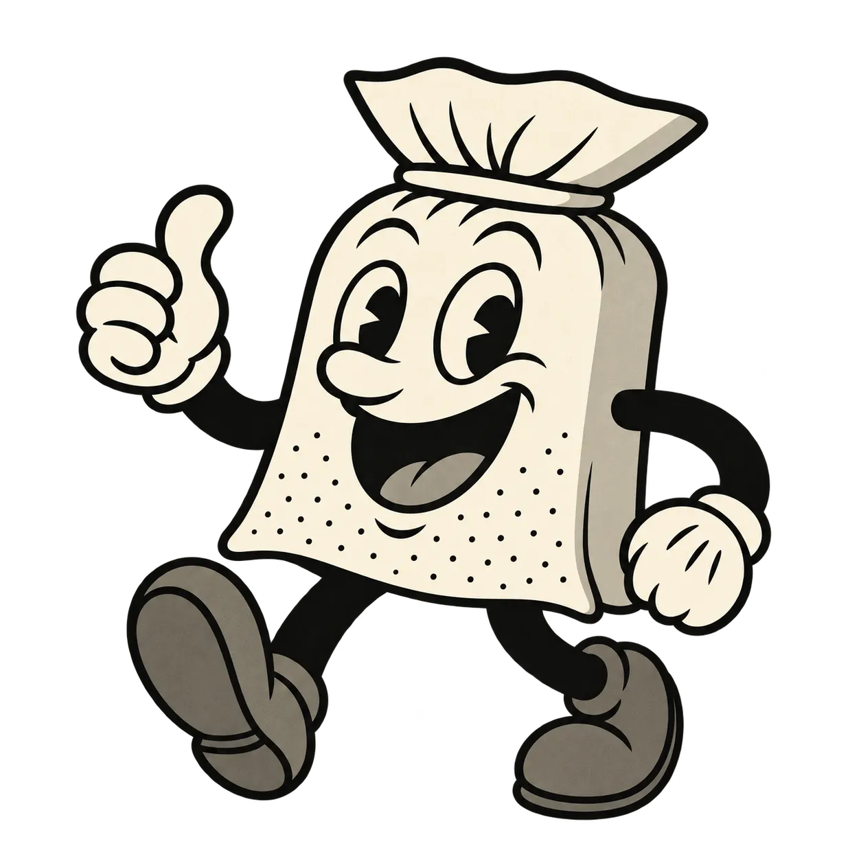 Baggi, the recurring cartoon character of the Timi Räikkönen project.